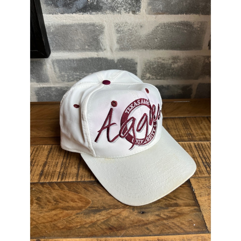 Vintage 90s The Game Texas A&M Aggies Circle Logo Snapback‎ Hat Rare